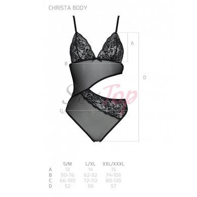 Боди с ажурным лифом Christa Body black L/XL &mdash; Passion &mdash;  фото товара 5