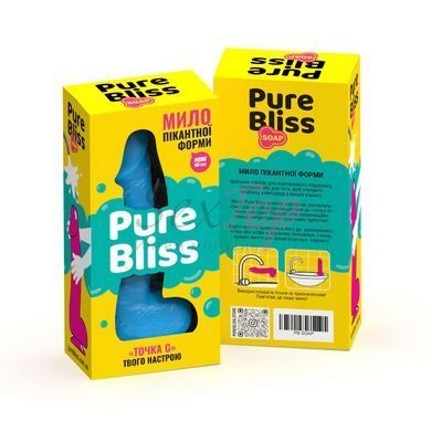 Крафтове мило-член із присоскою Pure Bliss MINI Blue, натуральне - фото товару 7