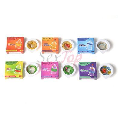 Насадка на член Recare Spike Condom Purple (презерватив з вусиками та рядами шипів) - фото товару 5