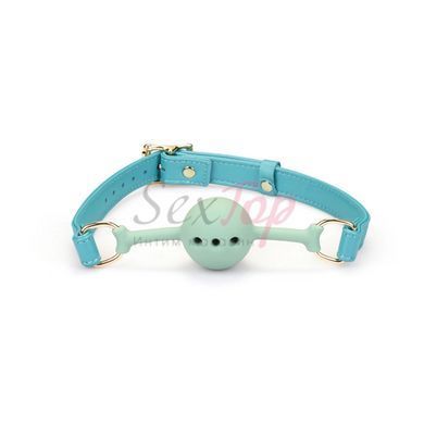 Кляп Liebe Seele Blue Lamb Leather Ball Gag with Velvet Lining &mdash;  фото товара 2