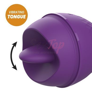 Клиторальный стимулятор с язычком фиолетового цвета Rewolution Rewolingo Tongue &mdash;  фото товара 3