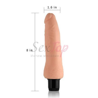 Вібратор реалістичний з кібершкіри тілесний Lovetoy - фото товару 4