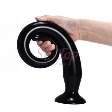 Черная длинная анальная пробка для фистинга Bdsm4u размер M &mdash;  фото товара 2
