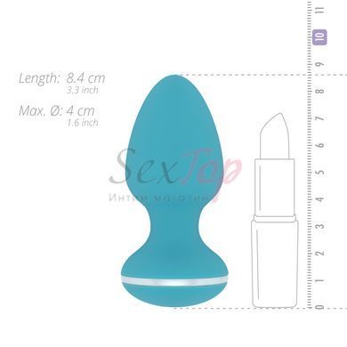 Анальная вибропробка Cala Azul - Blanca Vibrating anal plug &mdash;  фото товара 6