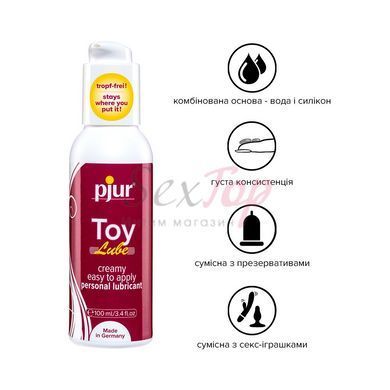 Крем-лубрикант для іграшок pjur Toy Lube (100 мл) на гібридній основі, не стікає - фото товару 2