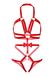 Портупея-тедди из ремней Leg Avenue Studded O-ring harness teddy M Red, экокожа SO8561 фото 5