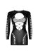 Бесшовное мини-платье Leg Avenue Long sleeve cut out mini dress One size Black SO8570 фото 5