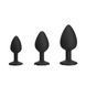 Набор силиконовых анальных пробок BMS Roses Til&rsquo; Dawn Silicone Anal Plug Kit Starter Kit Black &mdash; фото 1 из 5