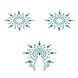 Пэстис из кристаллов Petits Joujoux Gloria set of 3 - Green/Blue, украшение на грудь и вульву SO3132 фото 1