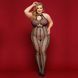 Сітчастий бодістокінг-халтер JSY &laquo;Сітки Арії&raquo; Plus Size, black, комбінезон, відкритий доступ &mdash; фото 1 з 2