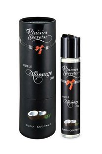 Массажное масло Plaisirs Secrets Coconut (59 мл) с афродизиаками, съедобное, подарочная упаковка - SO1838