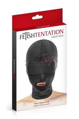 Капюшон для БДСМ с открытым ртом Fetish Tentation Open Mouth Hood &mdash;  фото товара 2
