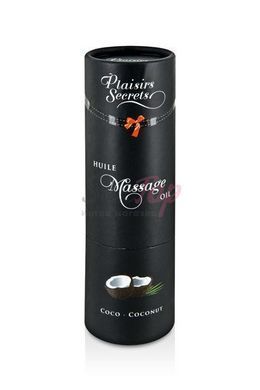 Масажна олія Plaisirs Secrets Coconut (59 мл) з афродизіаками, їстівна, подарункова упаковка - фото товару 3