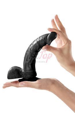Фаллоимитатор на присоске Real Body - Real Bruce Black, TPE, диаметр 4,2см &mdash;  фото товара 3
