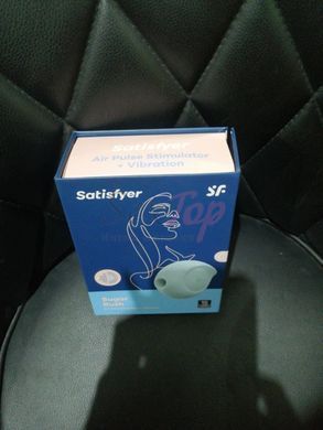 Вакуумный клиторальный стимулятор с вибрацией Satisfyer Sugar Rush Blue (мятая упаковка!!!),  - 2