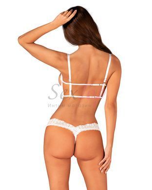 Еротичний комплект Obsessive Heavenlly 2-pcs cupless set XS/S, відкриті груди, з доступом - фото товару 2
