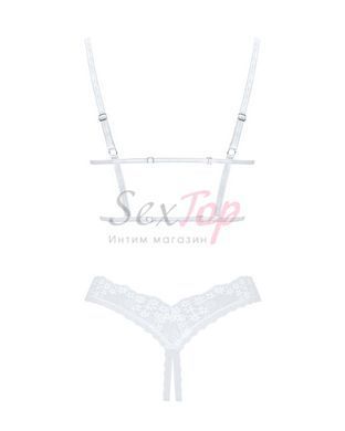 Еротичний комплект Obsessive Heavenlly 2-pcs cupless set XS/S, відкриті груди, з доступом - фото товару 4