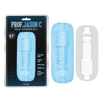 Мастурбатор для стимуляции пениса голубого цвета Chisa Palm Stroker No1, Голубой - 1