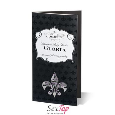 Пэстис из кристаллов Petits Joujoux Gloria set of 2 - Black, украшение на грудь SO3133 фото