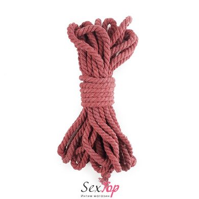 Бавовняна мотузка BDSM 8 метрів, 6 мм, колір бургунд SO5209 фото