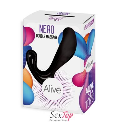 Самый недорогой массажер простаты Alive Nero для новичков, силикон и пластик, отлично для старта AL20459 фото