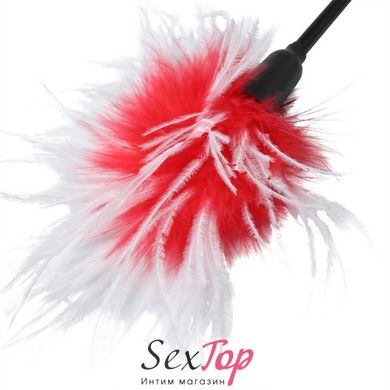 Метелочка 2-в-1 Sex And Mischief - Whip & Tickle Red/White (щекоталка и шлепалка) SO2187 фото
