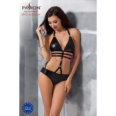 Боди монокини под латекс LAMIS BODY black XXL/XXXL - Passion Exclusive, Черный - 3
