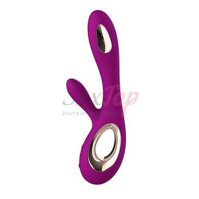 Вибратор-кролик LELO Soraya Wave Deep Rose, манящие движения ствола &mdash;  фото товара 3