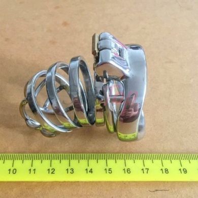 Пояс вірності чоловічого сріблястого кольору Bdsm4u Chastity Device - фото товару 2