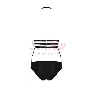 Боди монокини под латекс LAMIS BODY black XXL/XXXL - Passion Exclusive, Черный - 6