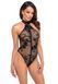 Боді Noir Handmade F314 Ego flocked mesh halter bodysuit - XXL &mdash; фото 1 з 7