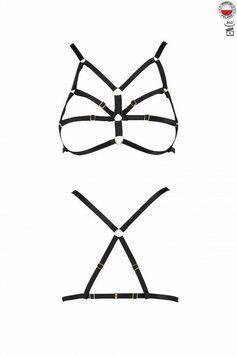 Бюстгальтер-стрепы ARMANDA BRA black XXL/XXXL - Passion Exclusive,  - 1
