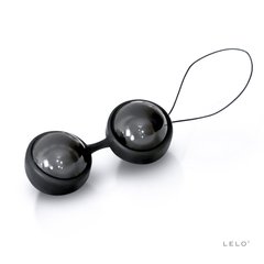 Вагінальні кульки LELO Luna Beads Noir Black, зміщений центр ваги, діаметр 2,9 см, 2х37 г SO8685 фото