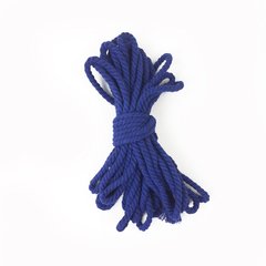 Хлопковая веревка BDSM 8 метров, 6 мм, цвет синий SO5210 фото
