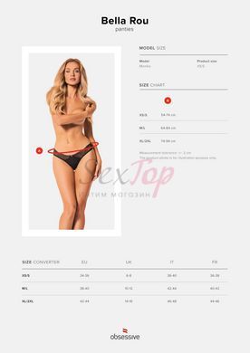 Сетчатые трусики под омбре Obsessive Bella Rou panties M/L &mdash;  фото товара 7