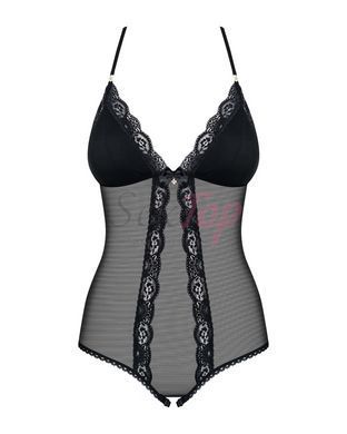 Сітчасте боді з відкритими сідницями Obsessive 841-TED-1 teddy L/XL, чорний - фото товару 5