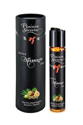 Массажное масло Plaisirs Secrets Exotic Fruits (59мл) с афродизиаками съедобное, подарочная упаковка &mdash;  фото товара 1