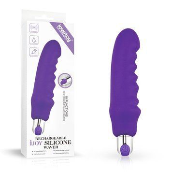 Мини вибратор волновой силиконовый Lovetoy IJOY, Фиолетовый - 1