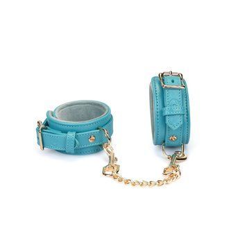 Наручники Liebe Seele Blue Lamb leather Wrist Cuffs with Velvet Lining - фото товару 1