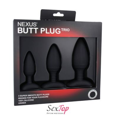 Набор анальных пробок Nexus Butt Plug Trio, макс. диаметр 3–4–5 см SO2743 фото