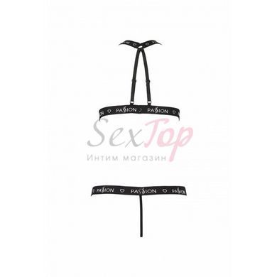 Полупрозрачное боди с вырезами Passion Exclusive Mirajane Body black L/XL, черное &mdash;  фото товара 6