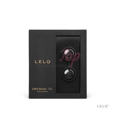 Вагінальні кульки LELO Luna Beads Noir Black, зміщений центр ваги, діаметр 2,9 см, 2х37 г - фото товару 3