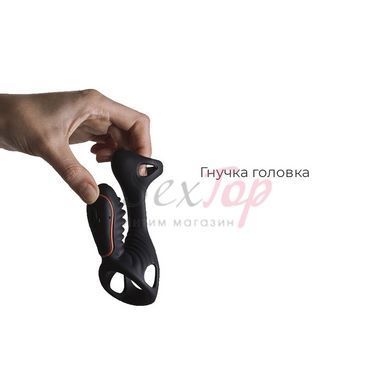 Вибронасадка на член Adrien Lastic Gladiator с пультом LRS, стимуляция клитора и точки G, 2 мотора &mdash;  фото товара 3