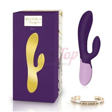 Вибратор-кролик Rianne S: Xena Purple/Lilac, 10 режимов работы, медицинский силикон &mdash;  фото товара 6