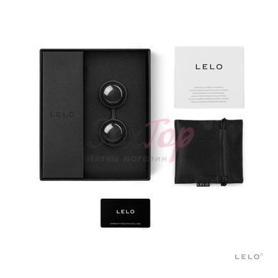 Вагінальні кульки LELO Luna Beads Noir Black, зміщений центр ваги, діаметр 2,9 см, 2х37 г - фото товару 2