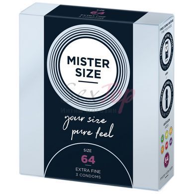 Презервативы Mister Size - pure feel - 64 (3 condoms), толщина 0,05 мм &mdash;  фото товара 2