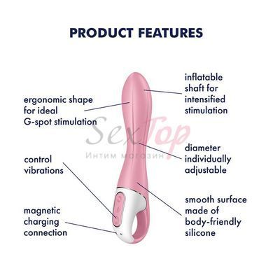 Вібратор точки G надувний Satisfyer Air Pump Vibrator 2 - фото товару 4