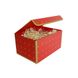 Подарочная коробка красная с золотым геометрическим рисунком, L — 25,3×18×13,5 см SO8911 фото 2