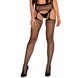 Панчохи-стокінги із сітки різного розміру Obsessive Garter stockingsS815S/M/L, чорні, імітація гарте &mdash; фото 1 з 2