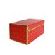 Подарункова коробка червона з золотим геометричним малюнком, L — 25,3×18×13,5 см SO8911 фото 1